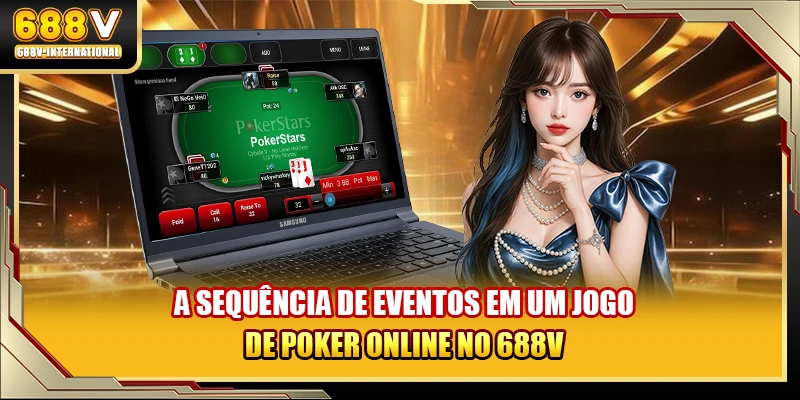 A sequência de eventos em um jogo de Poker online no 688V