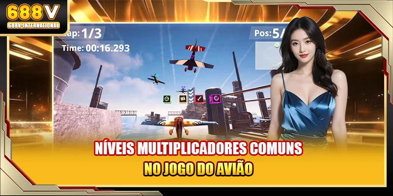 Níveis multiplicadores comuns no jogo do Avião